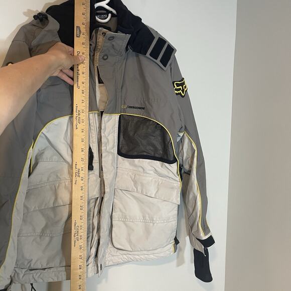 Fox Racing Winter Coat Parka Gray Black Men's M Snowmobiling Ski Hooded Jacket - Picture 9 of 15